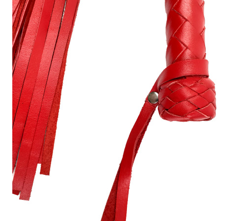 Плеть Флоггер 50 хвостов 50 см натуральная кожа Красный