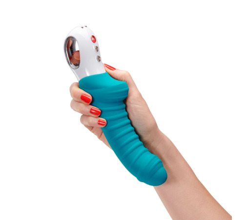 Вібратор для точки G Fun Factory TIGER petrol, ребристий, підходить для анальної стимуляції