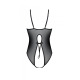 Боди Passion Ursula Body black S/M, с ажурным декором и открытым шагом