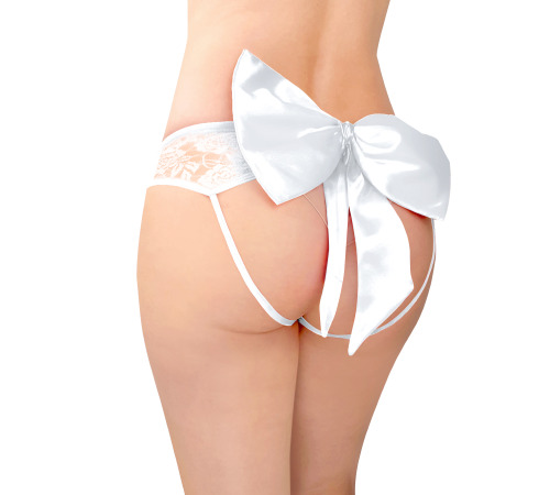 Сексуальные трусики Бантик с вырезом