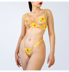 Сексуальний набір білизни зі знімними бретелями Флора, розмір L-2XL