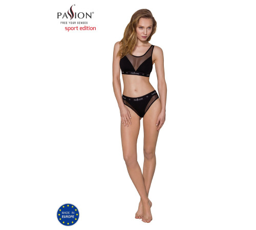Трусики с прозрачной вставкой Passion PS002 PANTIES black, size L