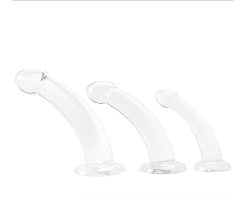 Фалоімітатор на присосці Jiuxi, S, Прозорий