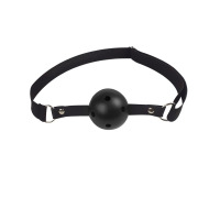 Кляп с пластиковым шаром на резинке Черный