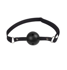 Кляп с пластиковым шаром на резинке Черный