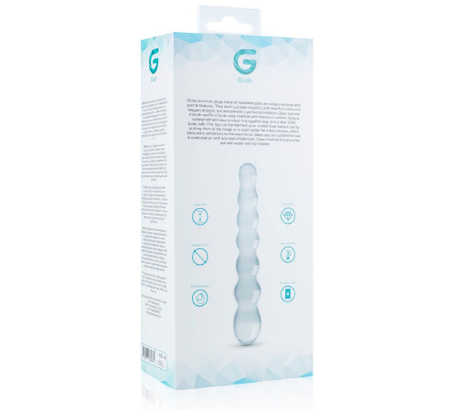 Стеклянный дилдо в виде бусин Gildo Glass Dildo No. 19