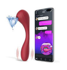 Вакуумный вагинально-клиторальный стимулятор Magic Motion Bobi Red, управление со смартфона