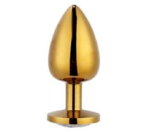 Анальна пробка Gold Metal Heart Red, S