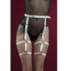 Гартеры Feral Feelings - Garter, натуральная кожа, цвет белый