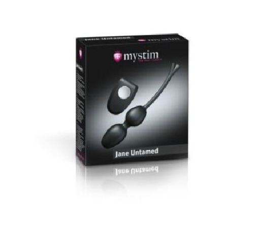 Вагинальные шарики для миостимуляции Mystim Jane Untamed Vibe с вибрацией и пультом ДУ