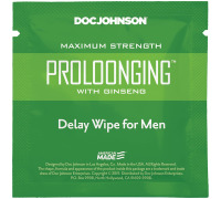 Пролонгуюча серветка Doc Johnson Delay Wipe For Men з екстрактом женьшеню
