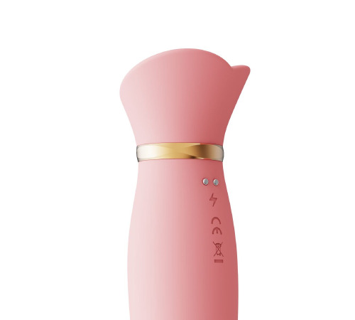 Пульсатор-вібратор із вакуумною стимуляцією клітора Zalo - ROSE Thruster Strawberry Pink