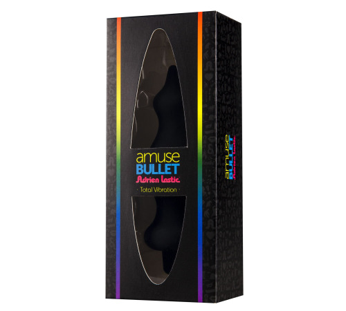 Анальна пробка з вібрацією Adrien Lastic Bullet Amuse Black, макс. діаметр 3,9 см