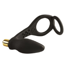 Анальная вибропробка Rocks Off RO-Zen с эрекционным кольцом