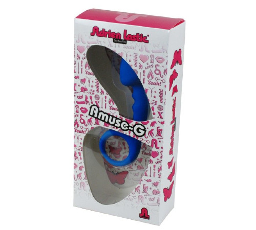 Анальная пробка Adrien Lastic Budy Blue со стимулирующей ножкой, макс. диаметр 2,5см