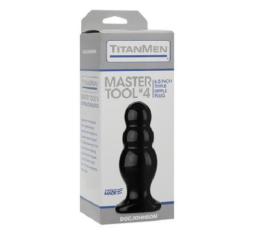 Анальний стимулятор Doc Johnson Titanmen Tools - Master, діаметр 6,6 см