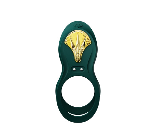 Смарт-ерекційне кільце Zalo BAYEK Turquoise Green, подвійне з ввідною частиною, пульт ДК