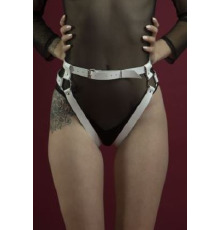 Гартеры Feral Feelings - Belt Briefs, трусики, натуральная кожа, цвет белый