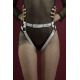 Гартеры Feral Feelings - Belt Briefs, трусики, натуральная кожа, цвет белый