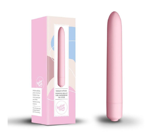 Мини-вибратор SugarBoo Sugar Pink, 10 уровней интенсивности