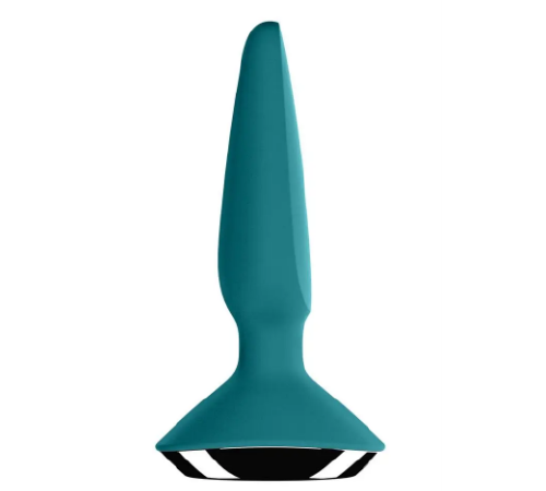 T360156 Анальна пробка з двома моторами та керуванням телефоном Satisfyer Plug-ilicious 1 Petrol