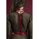Портупея на тело Feral Feelings - Harness, натуральная кожа, цвет красный