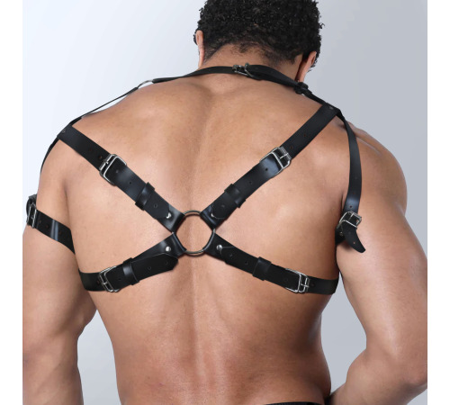 Мужская портупея Art of Sex - Ares , натуральная кожа, цвет Черный, размер XS-M