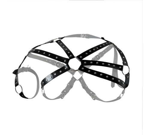 Мужская портупея Art of Sex - Ares , натуральная кожа, цвет Черный, размер XS-M