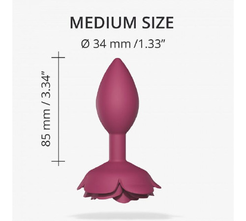 Силіконова анальна пробка Love To Love OPEN ROSES M SIZE - PLUM STAR