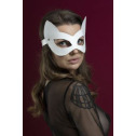 Маска кішечки Feral Feelings - Kitten Mask, натуральна шкіра, біла
