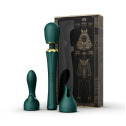 Вибратор микрофон с насадками Zalo Kyro Wand Turquoise Green
