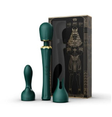 Вибратор микрофон с насадками Zalo Kyro Wand Turquoise Green