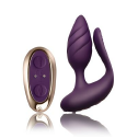 Анально-вагінальний вібратор для пар Rocks Off Cocktail Purple, пульт ДК