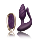 Анально-вагінальний вібратор для пар Rocks Off Cocktail Purple, пульт ДК