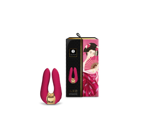 Вибратор для клитора Shunga Aiko Raspberry, гибкие кончики