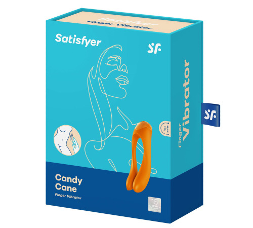 Вібратор на палець Satisfyer Candy Cane Orange