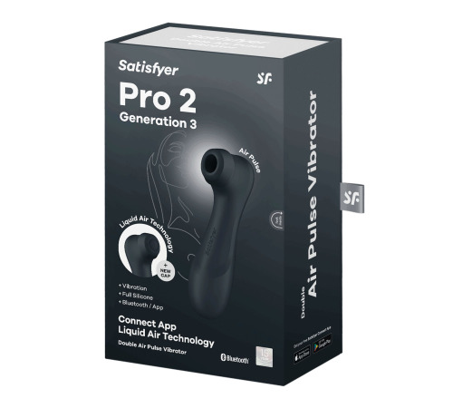 Вакуумный клиторальный стимулятор Satisfyer Pro 2 Generation 3 with Liquid Air Connect App Dark Grey