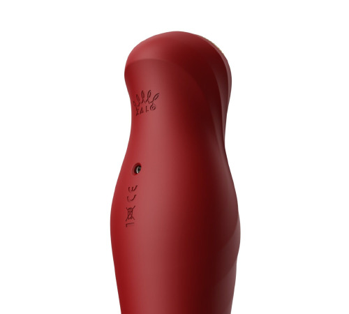 Смартвібратор-пульсатор Zalo — King Wine Red, кристал Swarovski
