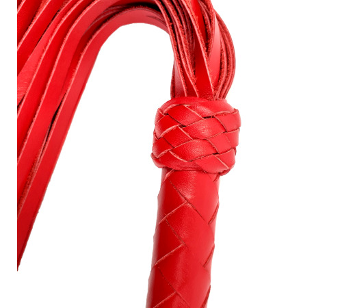 Плеть Флоггер 50 хвостов 50 см натуральная кожа Красный