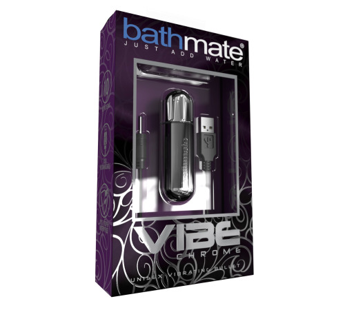 Вибропуля Bathmate Vibe Bullet Chrome, глубокая мощная вибрация