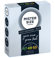 Набор презервативов Mister Size - pure feel - 47–49–53 (3 condoms), 3 размера, толщина 0,05 мм