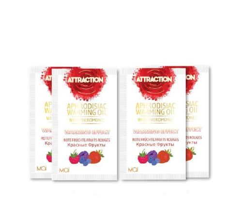 Пробник масажної олії з феромонами MAI PHEROMON MASSAGE OIL RED FRUITS (10 мл)