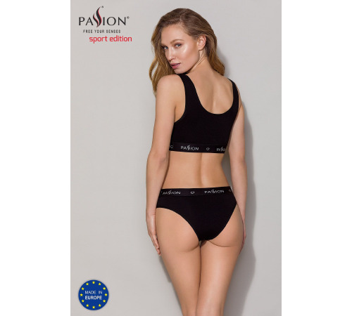 Трусики-слипы из хлопка с эластаном Passion PS004 PANTIES black, size L
