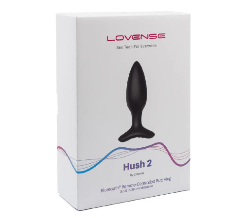 Анальная смарт-вибропробка Lovense Hush 2, размер S