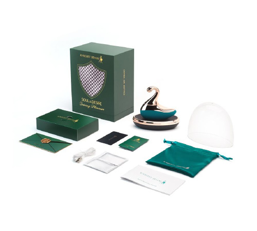 Изысканный вакуумный вибратор Knight Jenay SOUL & DESIRE, лубрикант в комплекте