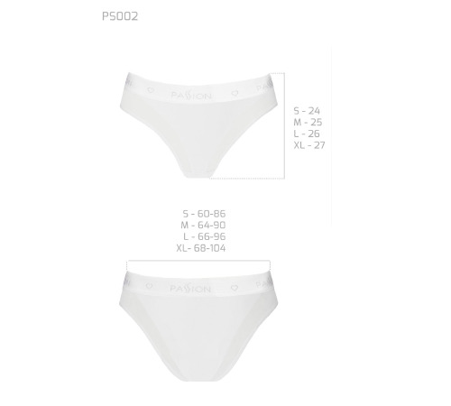 Трусики с прозрачной вставкой Passion PS002 PANTIES white, size M