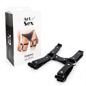 Гартеры на ногу из натуральной кожи Art of Sex - Kristina Leg Garters (2 шт), Черный