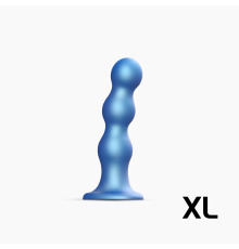 Насадка для страпона Strap-On-Me Dildo Plug Balls Blue Metallic XL