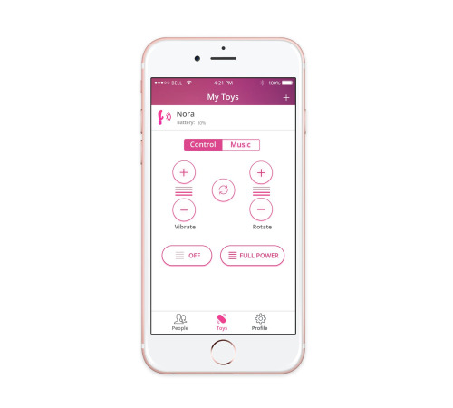 Смарт вибратор-кролик Lovense Nora с вращающимся стволом