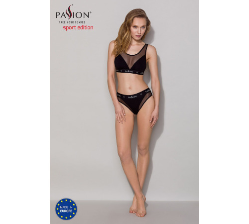 Трусики с прозрачной вставкой Passion PS002 PANTIES black, size L